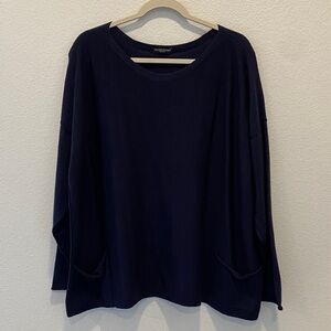 Eileen Fisher | Navy wool light sweater